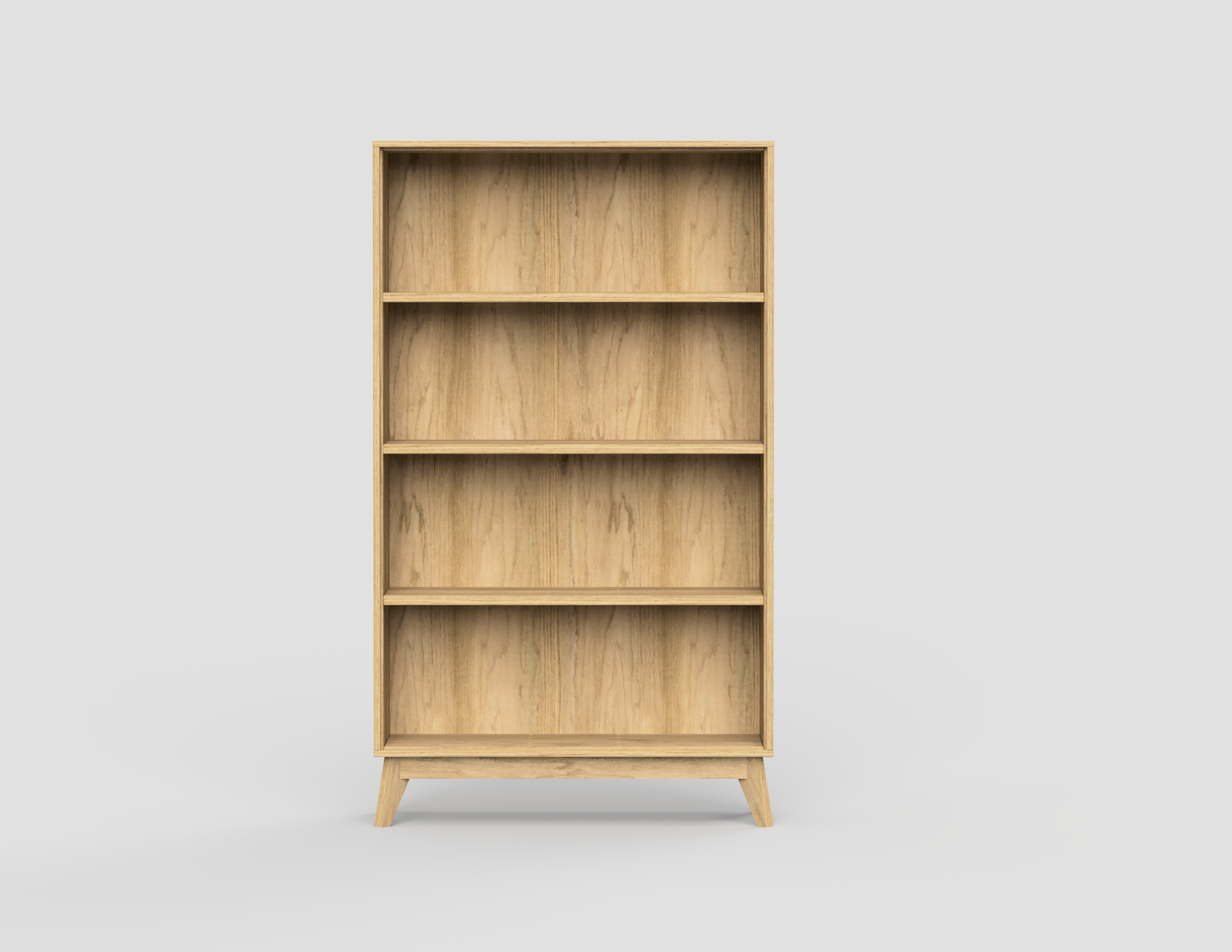 Libreria legno massello rovere 3 piani mobili